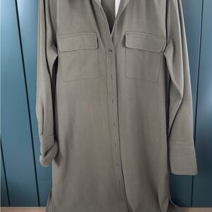 Equipment Olive Green Shirt Dress